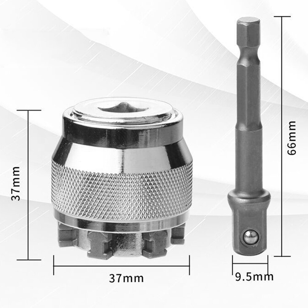 10-19mm Adjustable Hex Universal Socket Torque Ratchet Socket Adapter Wrench Head Spanner Sleeve Durability Repair ToolAccessory