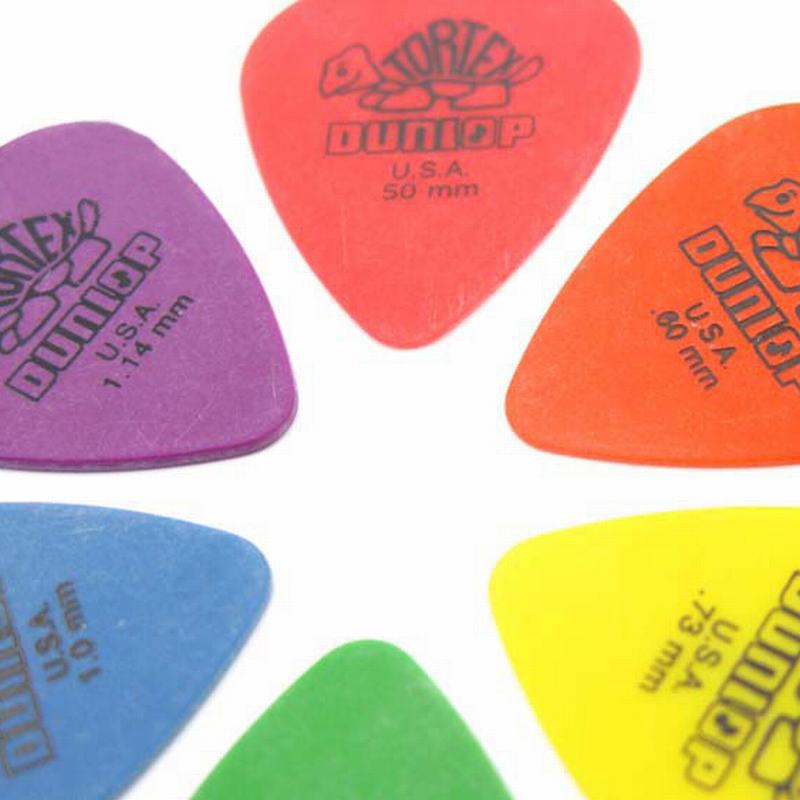 Dunlop-púas de guitarra eléctrica, accesorios de 6 tipos de espesor, 10 piezas