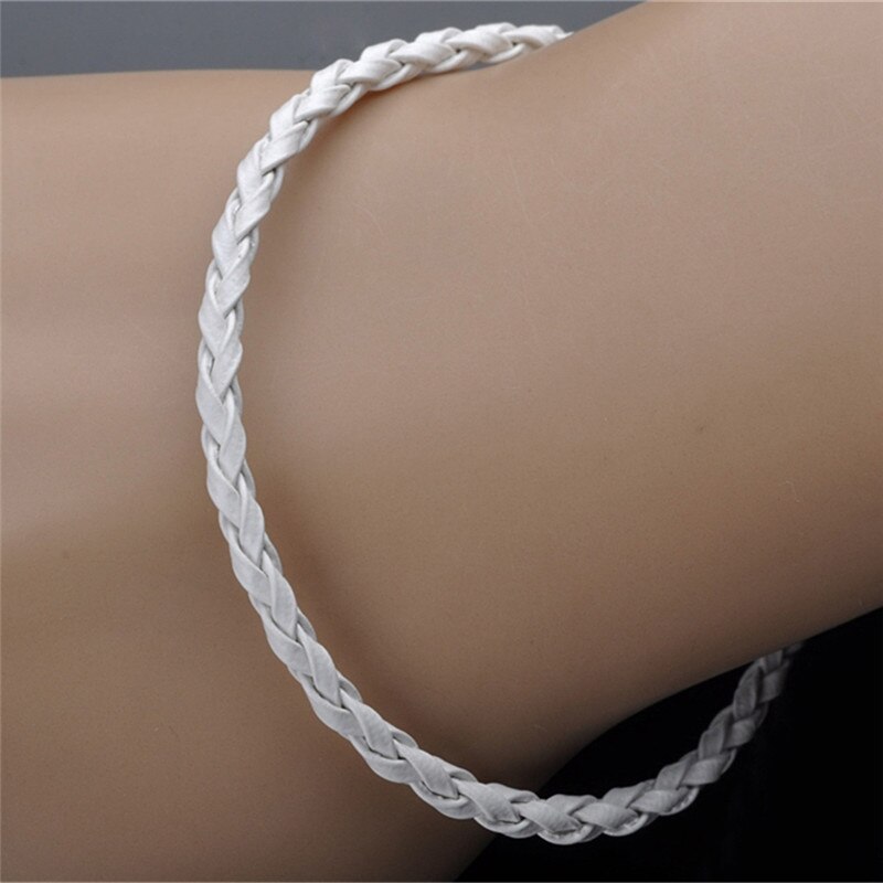 10 stks/partij Eenvoudige Stijl Handgemaakte Gevlochten Charm Armbanden Voor Vrouwen Pulseras Mujer Gevlochten Touw Manchet Bangle: 2