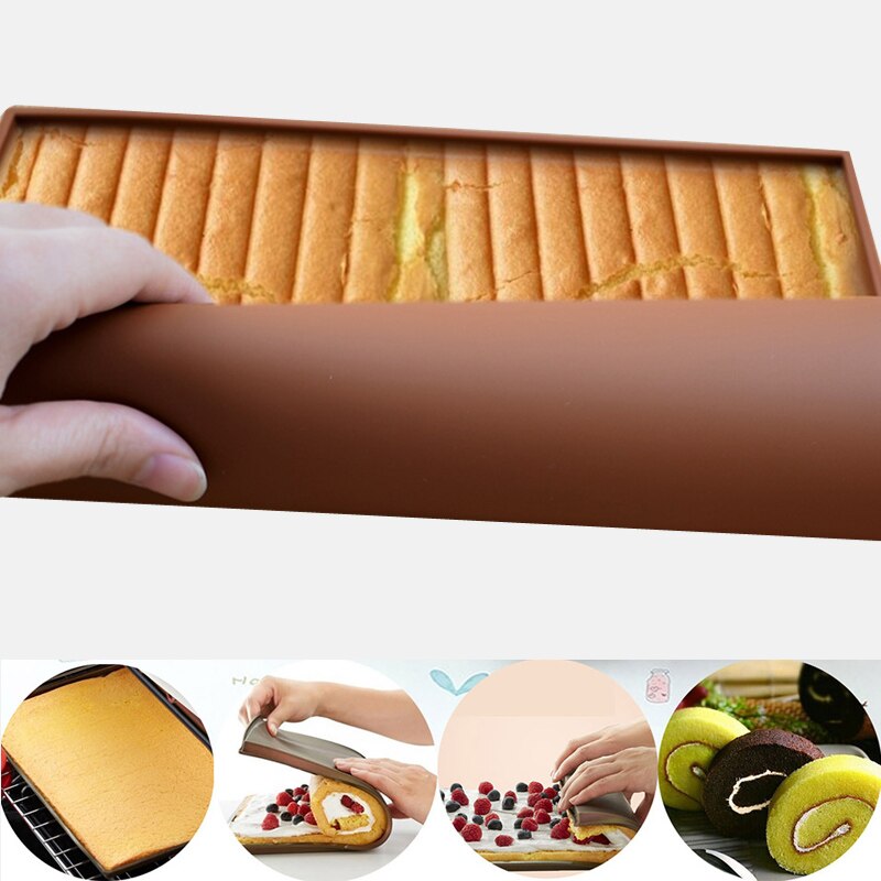 1Pc Non-stick Bakken Mat Pad Keuken Accessoires Bakvormen Bakken Tools Siliconen Oven Mat Cake Roll Mat Bakken cake Pad Roll