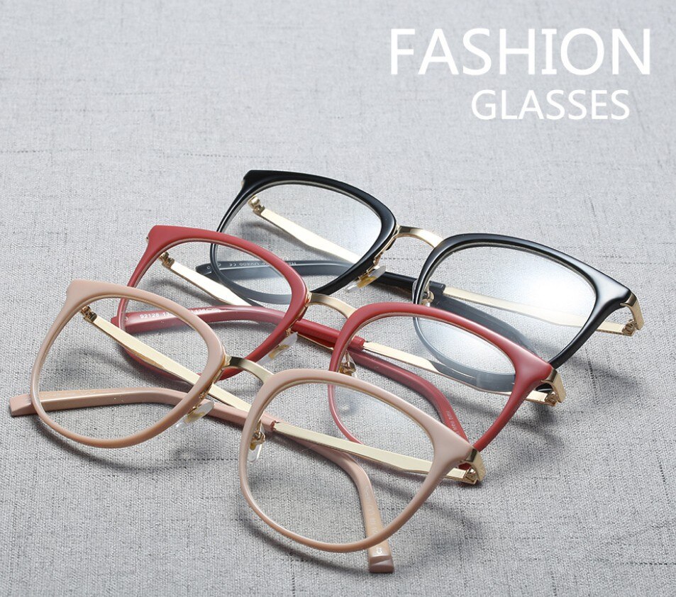 45535 Dames Vierkante Metalen Bril Frames Vrouwen Optische Brillen Mode Brillen Computer Bril