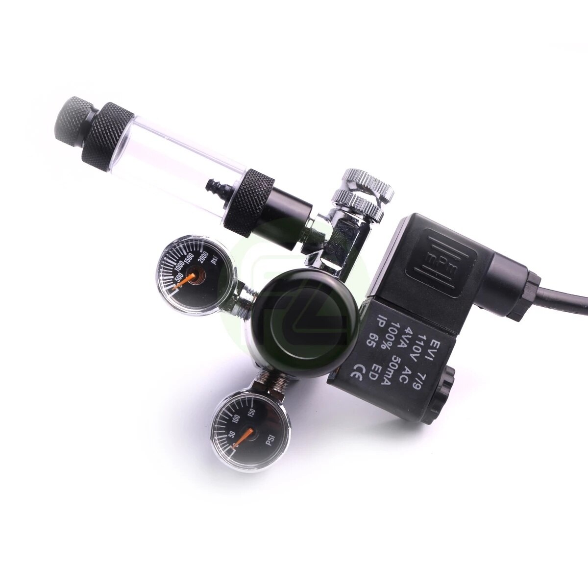 Fzone Aquarium CO2 Regulator Single Stage Dual Gauge Fish Plant Tank Solenoid Check Bubble Counter
