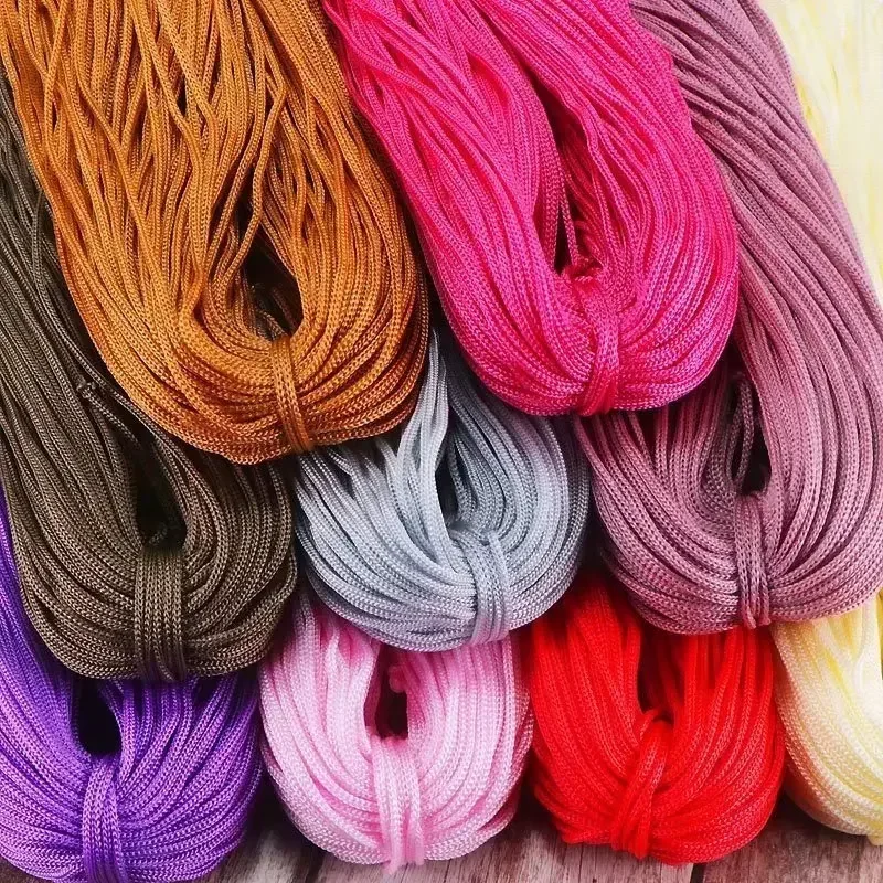 200m 3mm Farbe Nylon Kordel faden häkeln Hohl linie DIY hand gewebtes Armband geflochtenes Kunst handwerk/Schuhe