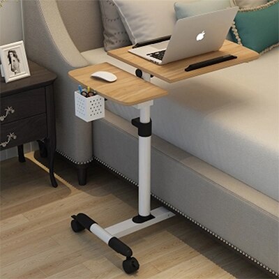 Foldable Computer Table Adjustable Portable Laptop Desk Rotate Laptop Bed Table Can be Lifted Standing Desk 64*40CM: Dark Khaki
