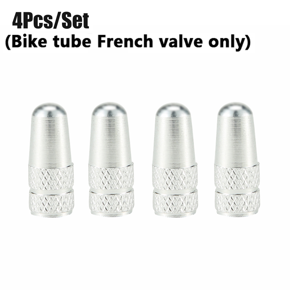 Bouchon de Valve de pneu de vélo couleur arc-en-ciel, bouchons en aluminium pour vannes, capuchon de Valve français, chapeau de pneu de vélo Presta, accessoires vtt, , 4 pièces/ensemble: Ivoire