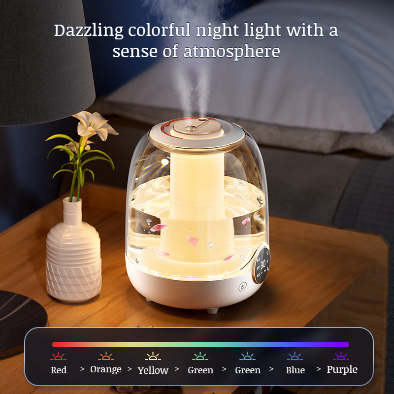 3L dubbele spray luchtbevochtiger verstuiver USB grote capaciteit thuis mute slaapkamer kantoor nachtlampje digitale display luchtbevochtiger