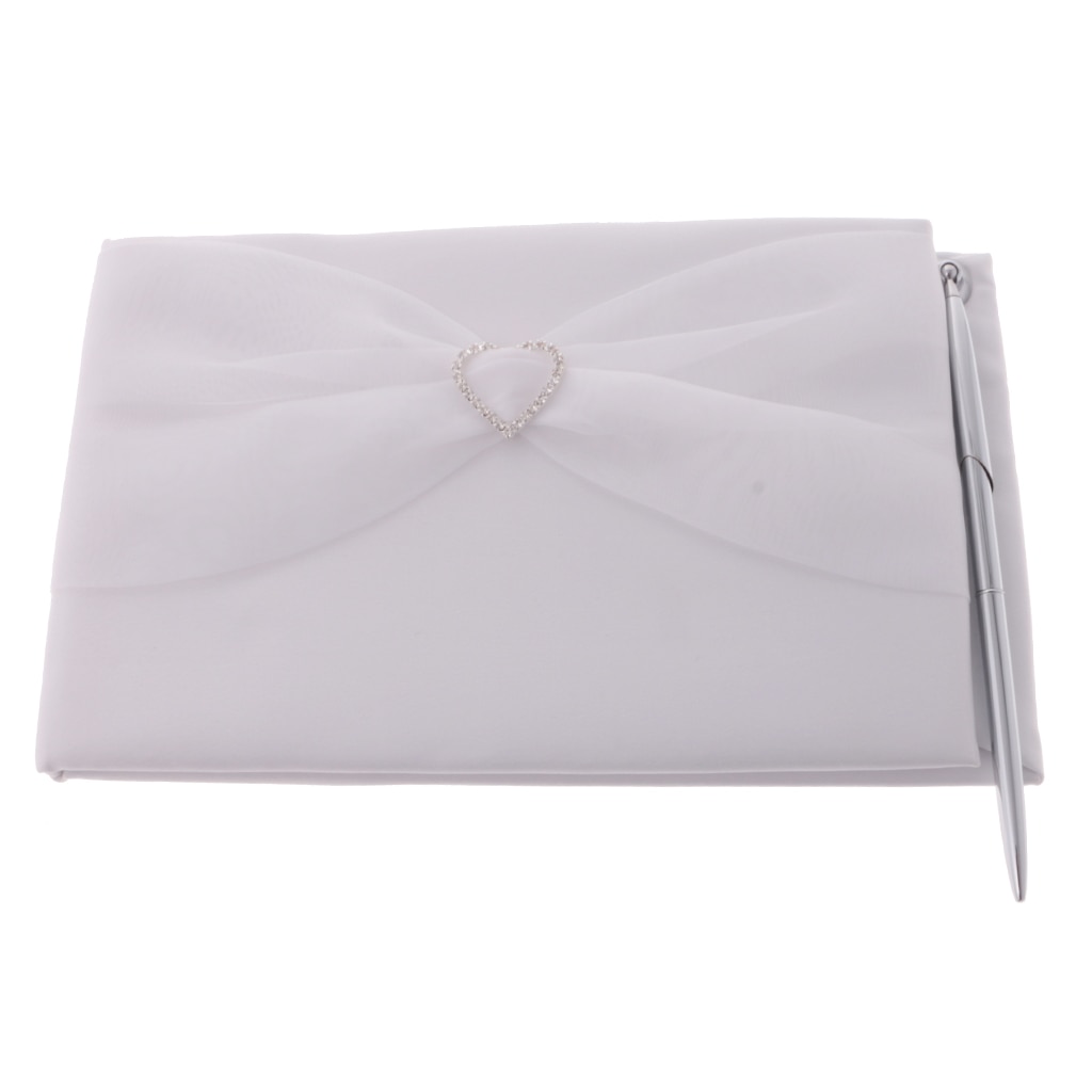 Wedding Guest Book Wedding Guest Book And Pen With Tulle Crystal Decor