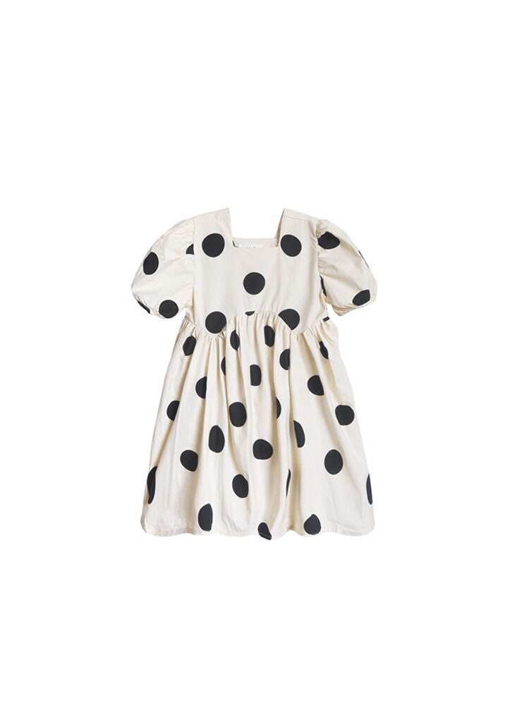Zomer Meisjes Mode Dot Jurk Kinderen Katoenen Jurk Prinses Jurk: 4T