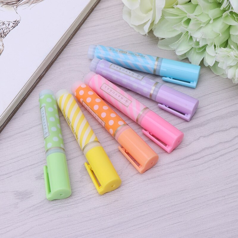Rotulador fluorescente de rayas, 6 uds., Mini puntos, rotuladores de dibujo para pintar, R66C