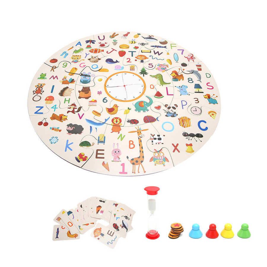 Ouder-kind Interactieve Vinden Foto Desktop Game Baby Houten Puzzel Speelgoed Educatief Speelgoed Voor Baby