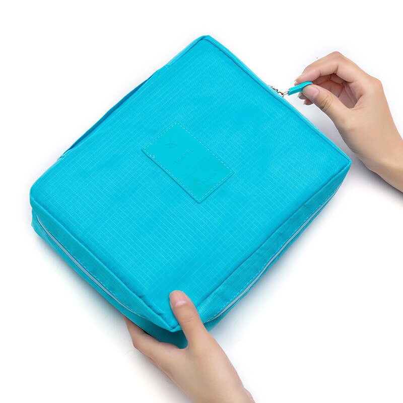 Waterproof Travel Makeup Large Capacity Storage Bag Men and Women Travel Portable Wash Cosmetic Bag Travel Accessories: Blue