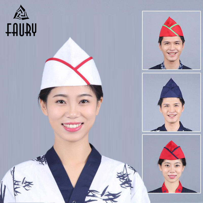 unisex japansk stil sushi kokk lokk matservice kjøkken kantine cozinha topp mester restaurant arbeidsbåt lue