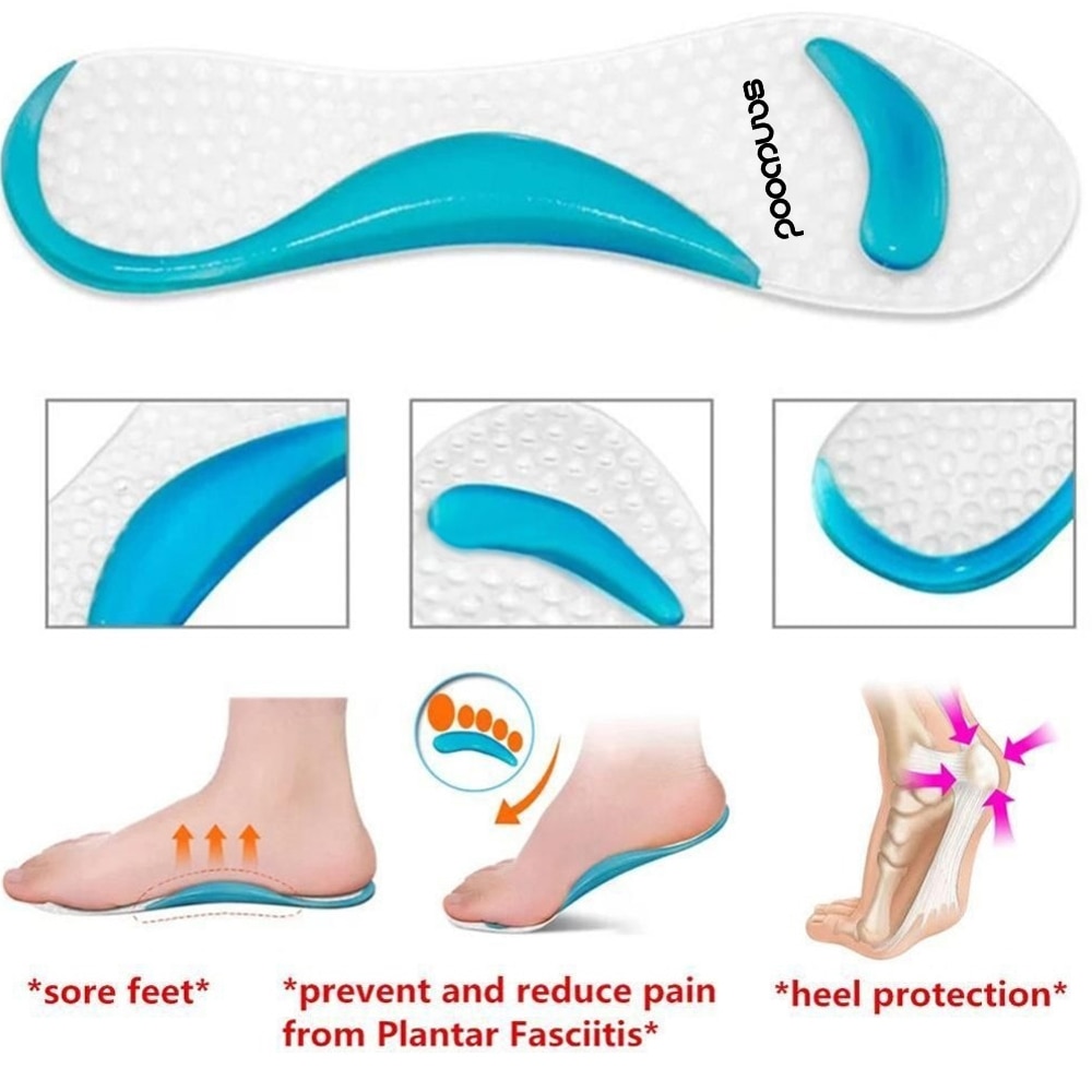 Non-Slip Sandals High Heel Arch Cushion Support Silicone Gel Pads Shoes
