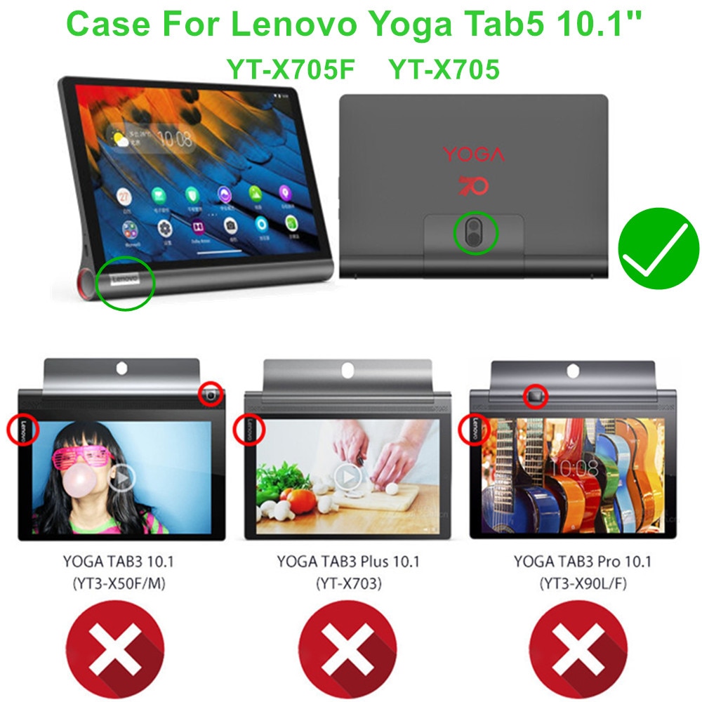 Étui En Silicone souple pour Lenovo Yoga Tab 5 YT-X705F Complet Protège la Couverture pour Yoga Option Futée YT-X705