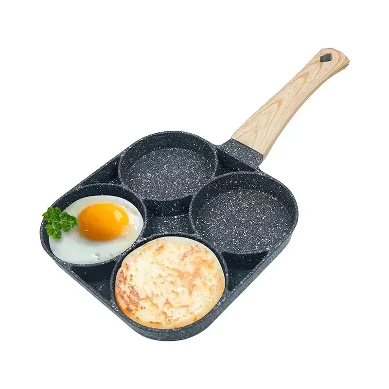 2023 Nuova padella per uova Padelle per pancake antiaderenti 4 tazze Pentole Padella per pancake Padella per uova adatta per fornello a gas Fornello a induzione
