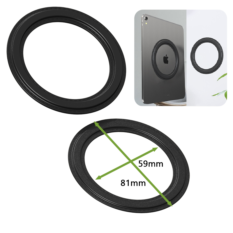Magnetische Tablet-Wandhalterung, iPad-Halterung, Wiegenmagnet für iPad, SnapHold-Magnetaufkleber für Zuhause, Büro, Kühlschrank: Black