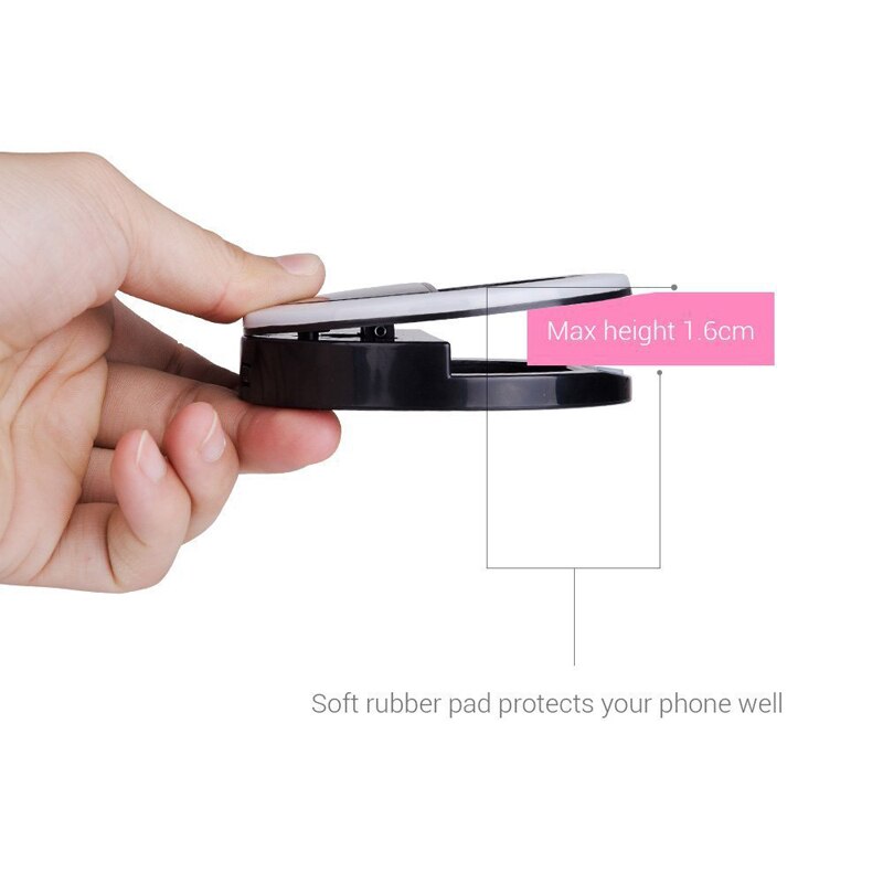 Mobile phone luminous self timer LED flash smart phone portable round lamp self timer