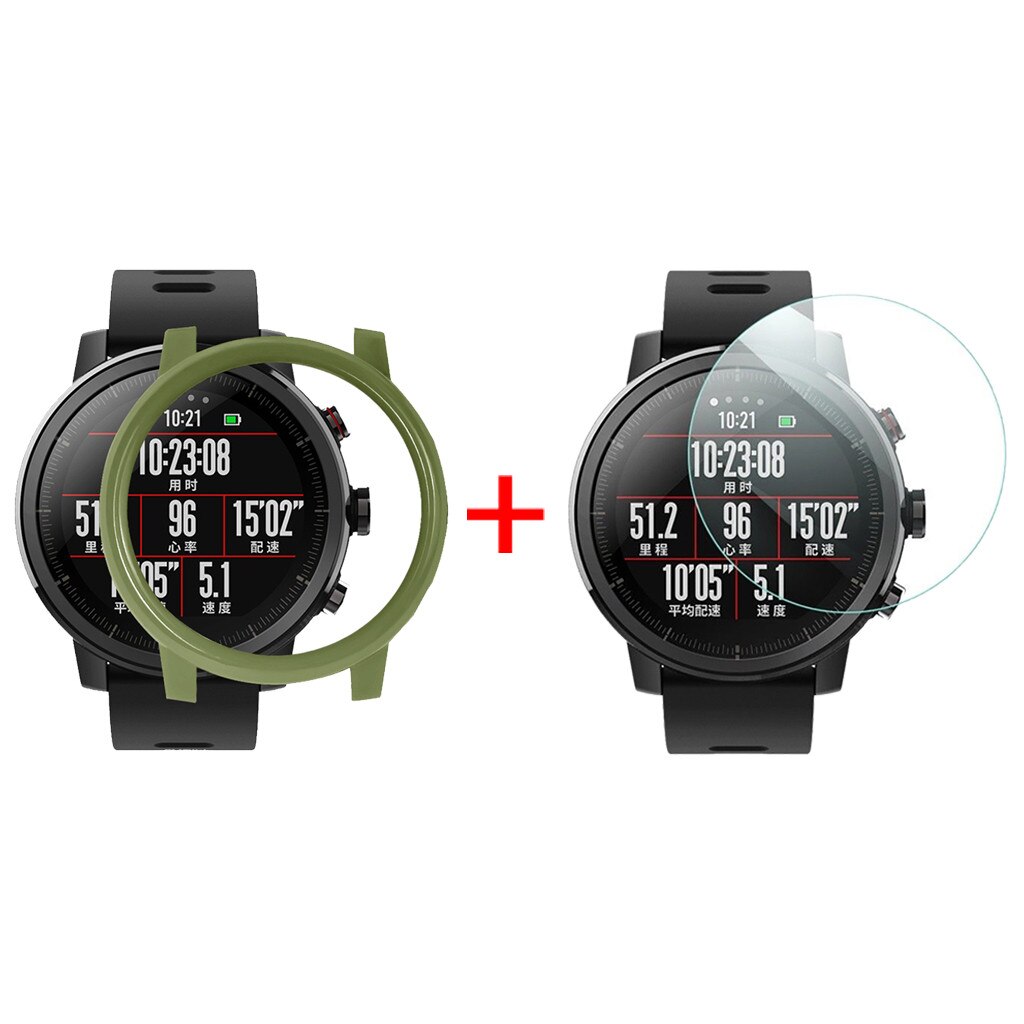 Película protectora completa de cerámica suave para reloj Xiaomi Huami AMAZFIT 2/2S, Protector de pantalla de reloj Stratos, funda de PC, Accesorios inteligentes: B
