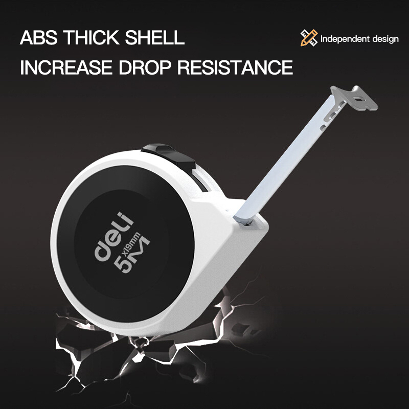DELI 3M/5M High Precision Steel Measurement Tape System Auto Lock Tape Measure Retractable Measuring Tool