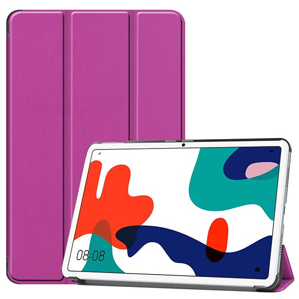 Étui pour tablette huawei matepad 10.4 , housse 3-w09 protection fine et pliable en 10.4 parties avec fonction veille automatique: Violet 