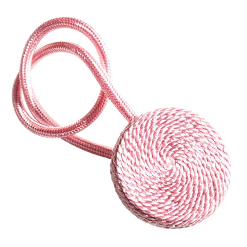 Magneten Voor Gordijn Houder Vangt Gordijn Accessoires Tieback Europa Stijl Korte Gevlochten Ronde Magneet Magnetische: pink