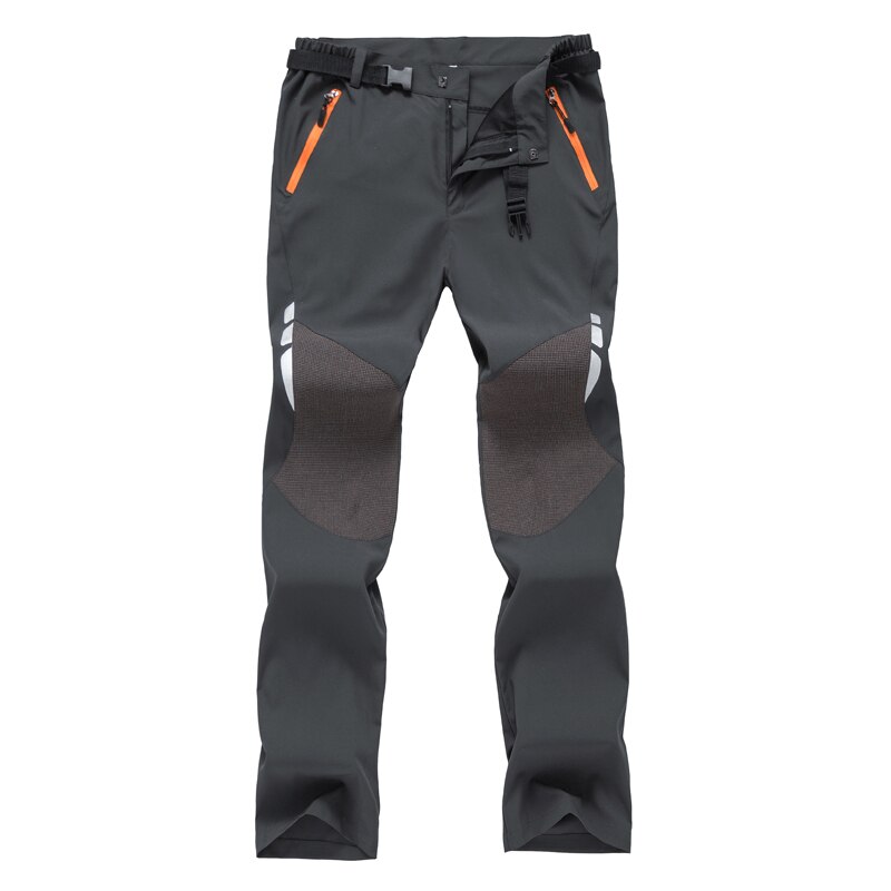 Reflective Summer Hiking Pants Men Lightweight Breathable Quick Dry Outdoor Mountain Climbing Trekking Male Trousers with Belt: Gray / Asian Size S