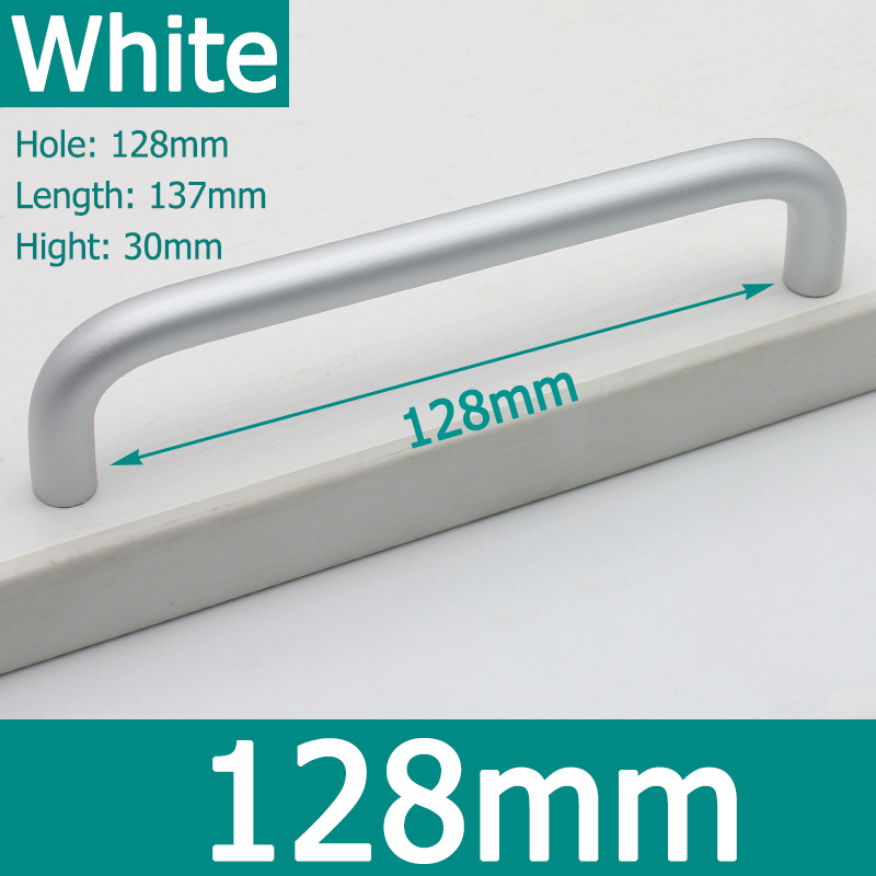 2pcs Length 64 96 128 160 192 256mm 303-Type Cabinet Handles Kitchen Door Handle Drawer Knob Aluminum Alloy Wardrobe Door Handle: MULTI