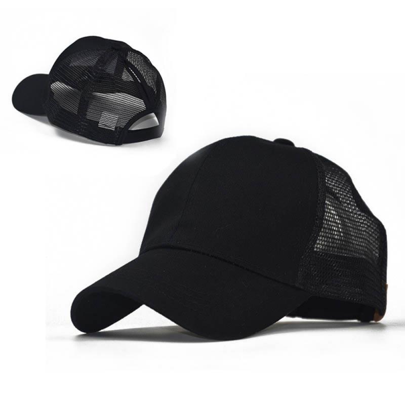 Gorra de béisbol Cola de Caballo alta malla ajustable camionero gorra de béisbol lavado gorra de béisbol Cola de Caballo sombreros para hombres y mujeres Multicolor