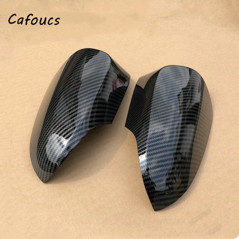 One Pair For Toyota Yaris Carbon Fiber Look Rearview mirror cover Side Door mirror housing With turn signal version
