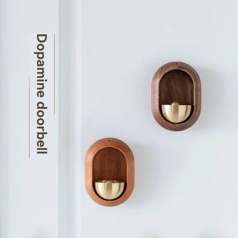 Sinos de vento de madeira sem fio campainha da porta entrada sino de vento decorativo para abertura de casa decorações penduradas