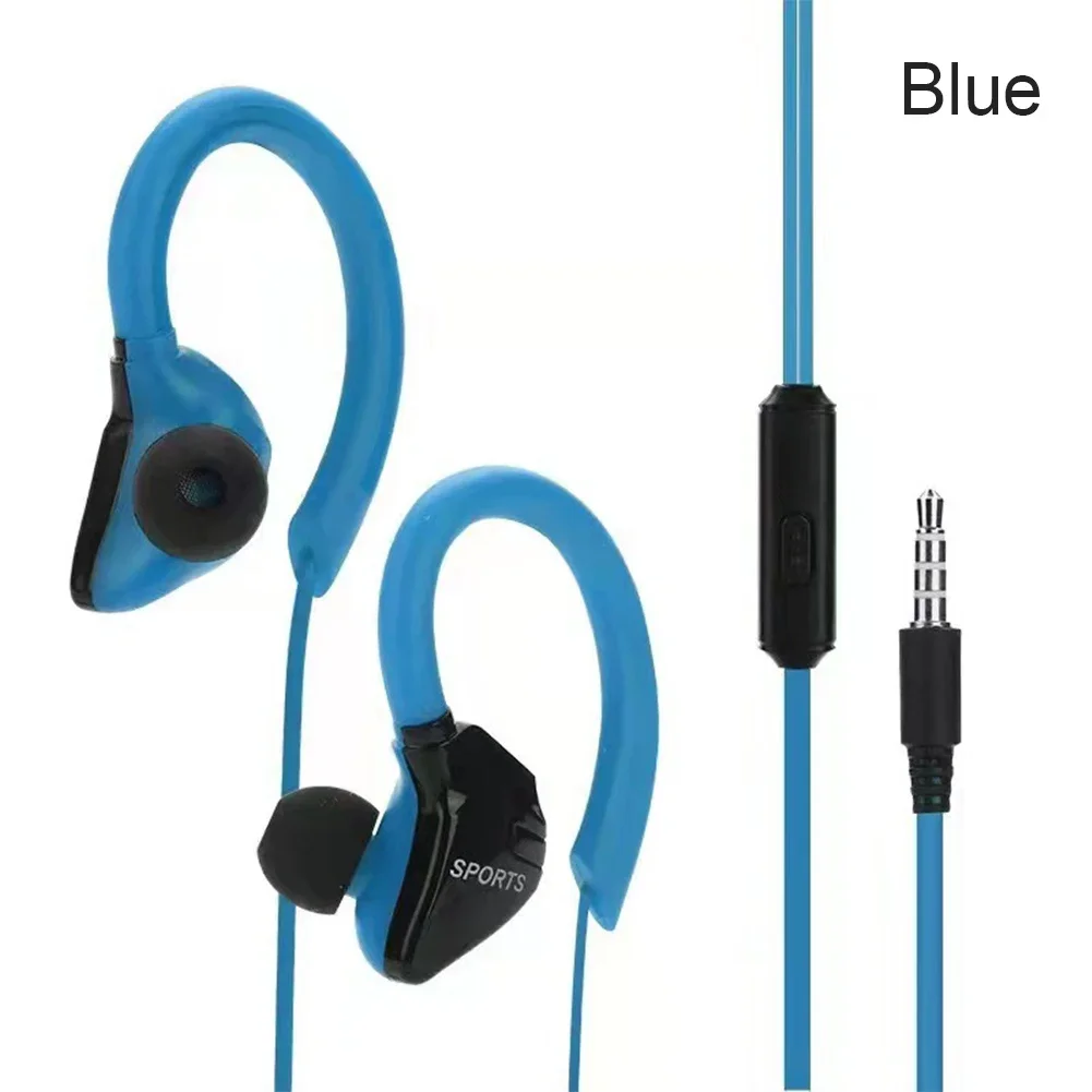 S760 Bedrade In-Ear Waterdichte Oortelefoon Oorhaak Oordopjes Stereo Super Bass Hoofdtelefoon Sport Headset Met Microfoon: Blauw