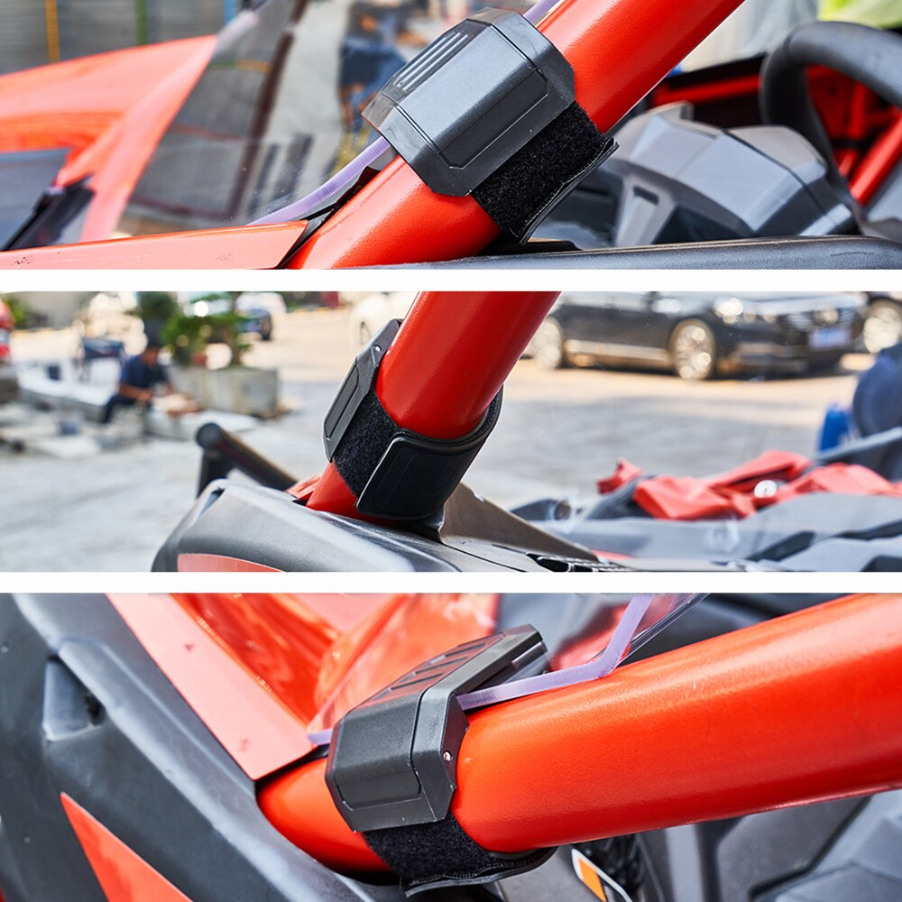 2Pcs UTV Universal Windshield Window Clamp for Honda Pioneer for Polaris RZR XP for Can-Am Maverick x3 1000 Commander