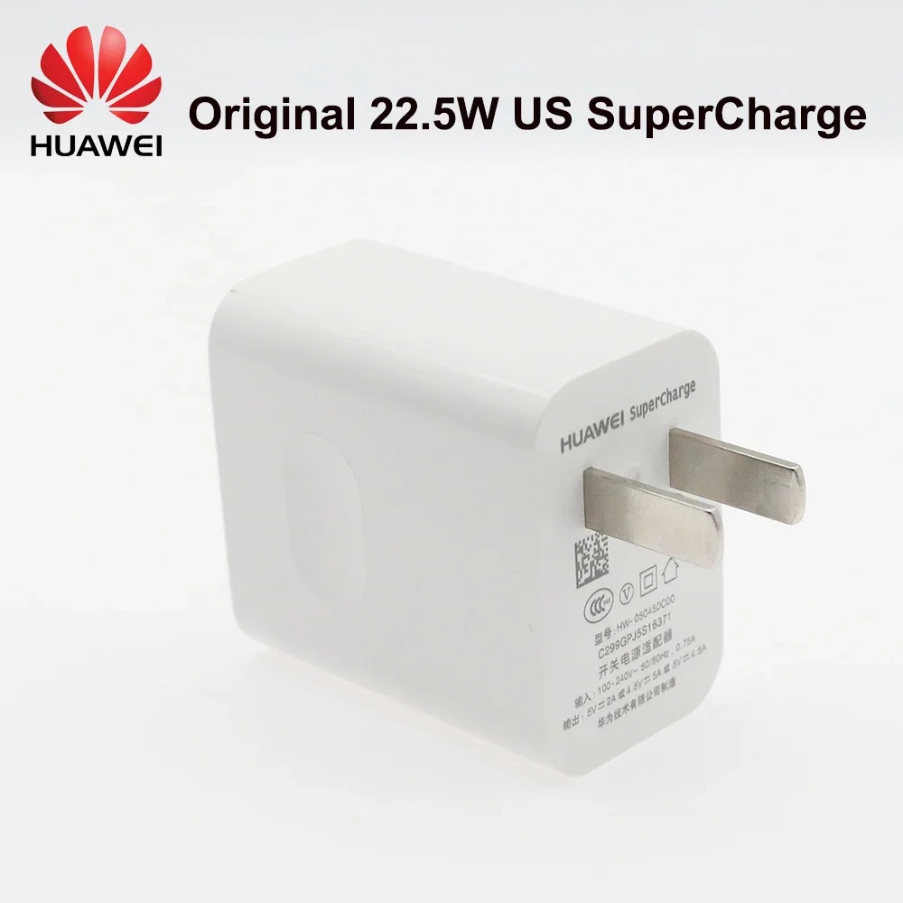 40W Original HUAWEI chargeur rapide 22.5W EU US superchararge Type C câble pour HUAWEI P30 P40 P20 Pro lite Mate 9 10 Pro Mate 20 V20: Rouge