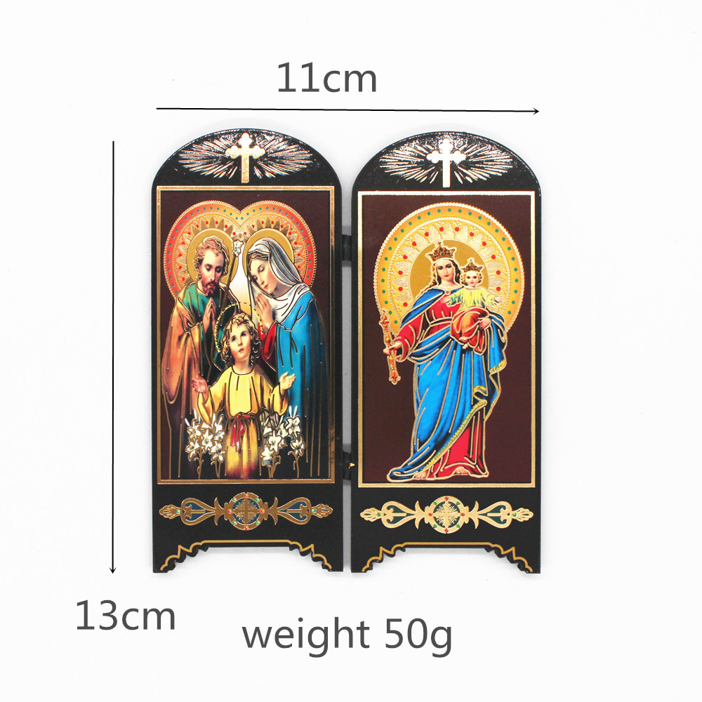 Orthodoxe Pictogrammen Jezus Christus Katholieke Virgin Mary Hout Iconostasis Kerk Gebruiksvoorwerpen Chrimstas Religieuze Relikwieën Ambachten