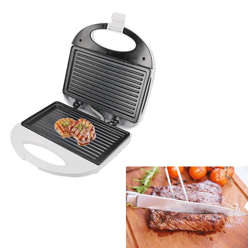 750w steker smørbrød maker brød ovn elektrisk grille kjøtt biff hamburger frokost maskin stekepanne grille tallerken eu plugg