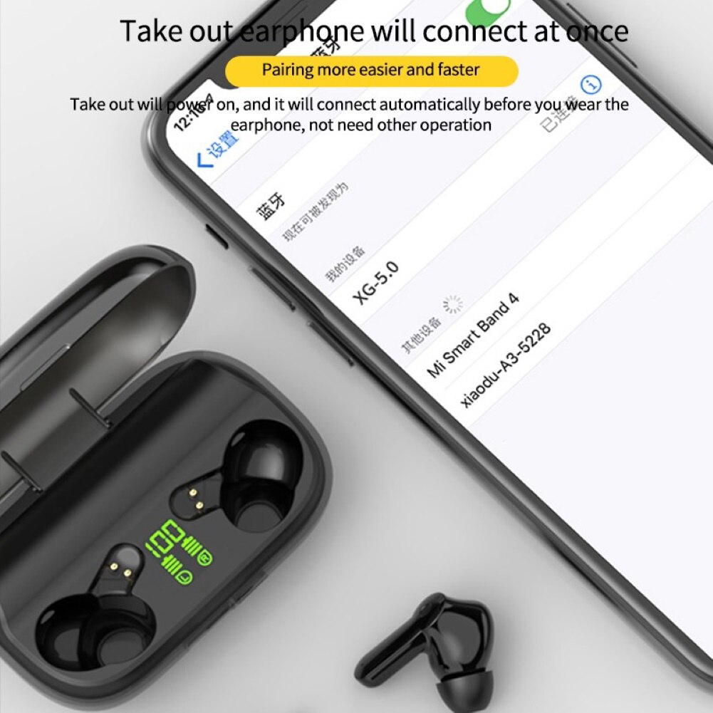 Xt -01 bluetooth draadloze smarts touch ruisonderdrukking met microfoon sport oordopjes