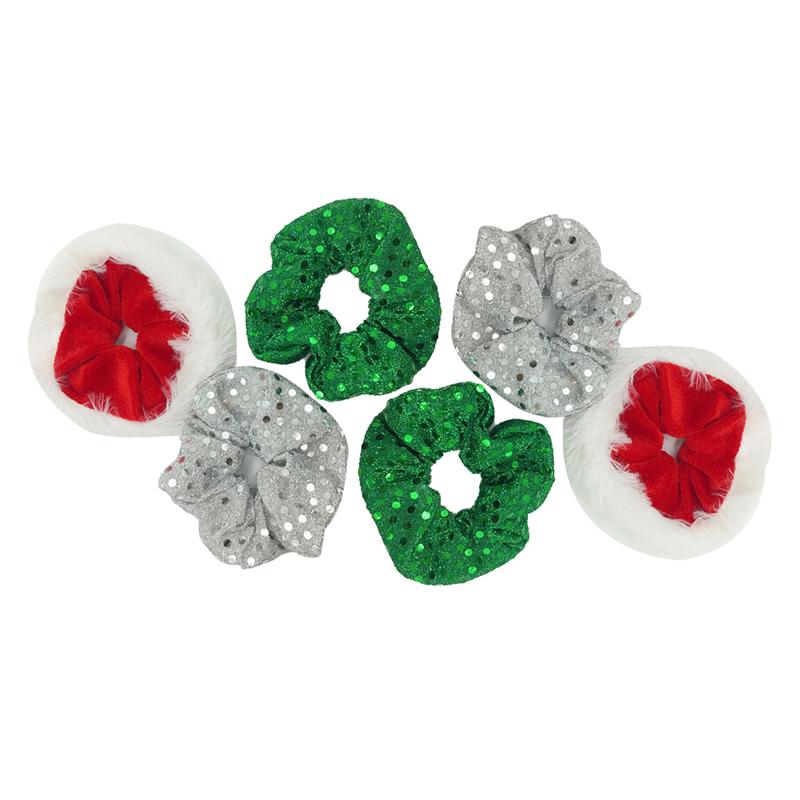 Kerst haarbanden, flip pailletten, haarkoord, haarelastiek, paardenstaarthouders, haaraccessoires voor vrouwen, meisjes, kerstdecoratie voor het jaar.