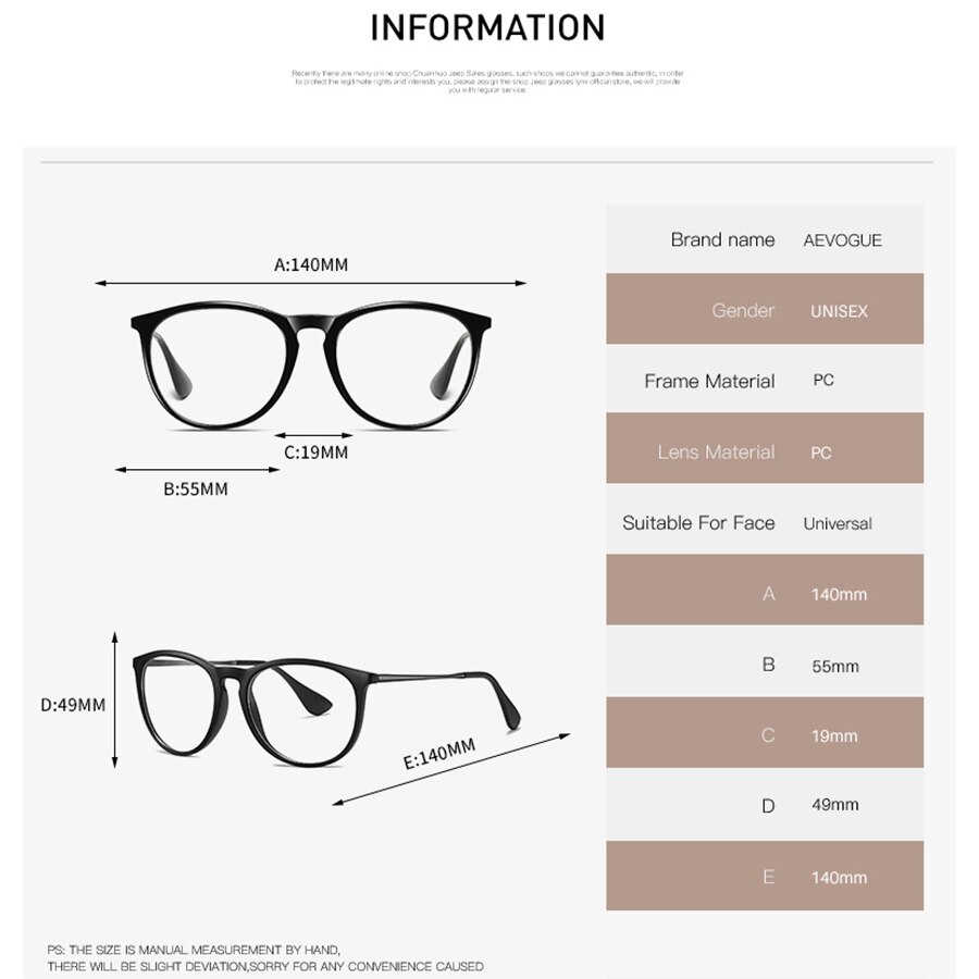 Aevogue anti-blauw licht bril voor mannen, fotochromatische bril voor vrouwen, optisch montuur, computerbril, bril op sterkte,  ae0901