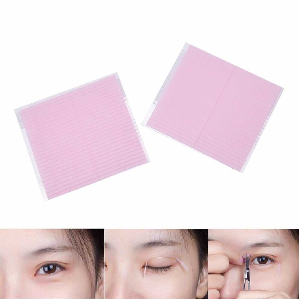 104 Pcs Onzichtbare Dubbele Ooglid Tape Magie Ooglid Stickers Dubbelzijdig Strip Adhesive Fiber Stretch Voor Eye Gereedschap