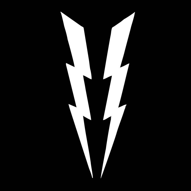 1 Coppia 20*4 cm Fulmine Adesivi Moto Decalcomanie Per Auto FAI DA TE Moto Casco Parabrezza Lato Corpo Auto Esterno/Decorazione Interni: WHITE