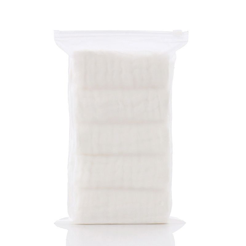 Baby Taschentuch Platz Baby Gesicht Handtuch 30x30cm Musselin Baumwolle Kleinkind Handtuch Wischen Tuch 5 teile/los: Weiß
