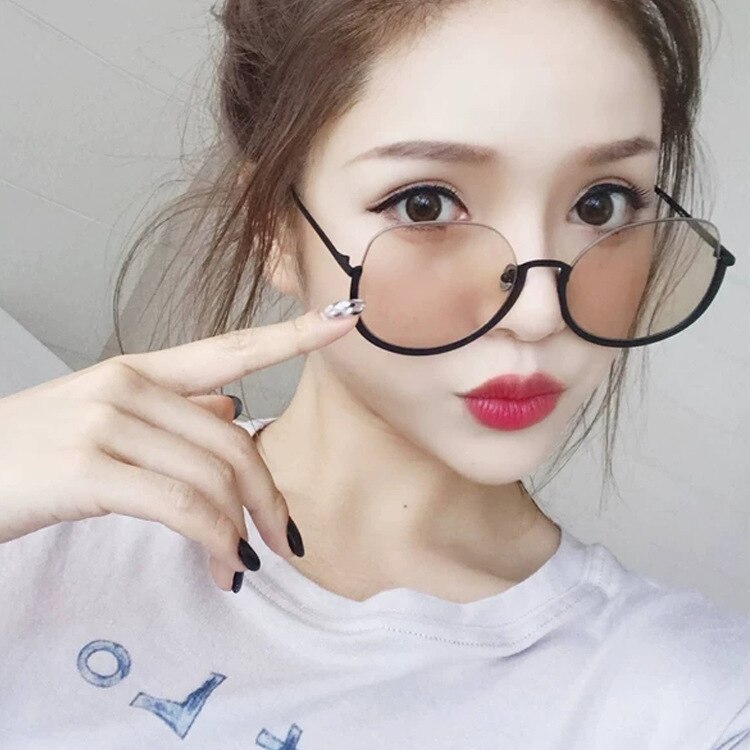 girls' sunglasses in with transparent star sunglasses in half frame