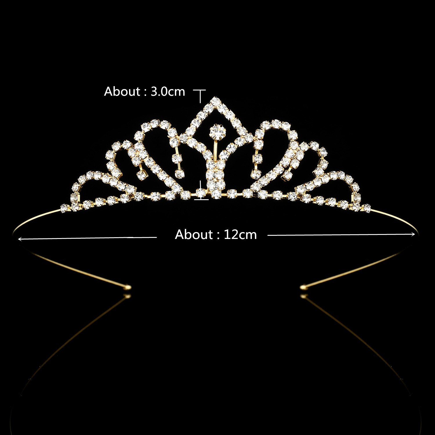 Europeu e americano nupcial coroa tiara princesa menina aniversário coroa senhoras faixa de cabelo strass acessórios para o cabelo