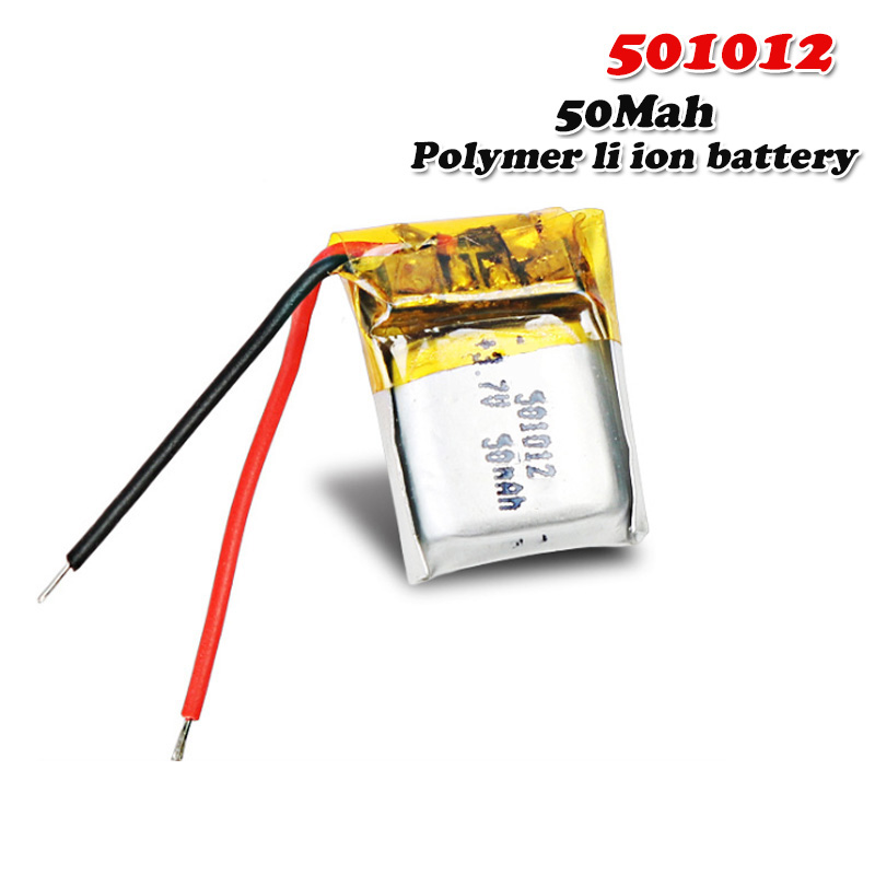 Batería de iones de polímero de litio recargable 3,7 V 50mah 501012 para MP3 MP4 auriculares bluetooth juguetes con GPS lápiz de lectura altavoz reloj inteligente