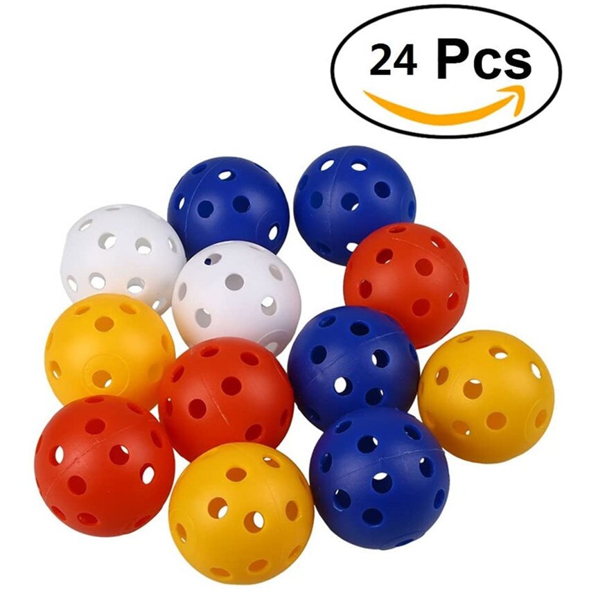 Balles de Golf en plastique, outils pour l'entraînement, aide à la pratique, flutter, flux d'air, sport, intérieur, Golf, gamme de conduite, ensemble de 3/6/12/24 pièces
