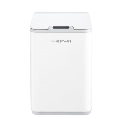 Ninestars 10L automatic trash can plastic waste bin: white