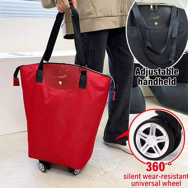 Faltbare Einkaufstaschen, Reise-rollen-Zugwagen, Trolly-Tasche mit Rädern, wiederverwendbarer Einkaufswagen, Lebensmittel-Organizer, Gemüsetasche