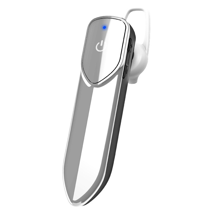 V19 Bluetooth Hoofdtelefoon Zakelijke Draadloze Oortelefoon Mini Handsfree Oordopjes Met Microfoon Headset Oordopjes Oortelefoon Voor Samsung Xiaomi: Zilver