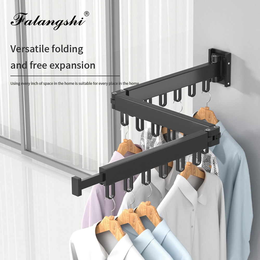 Cintre pliant rétractable pour le séchage des vêtements, espace intérieur et extérieur, en aluminium, pour l&#39;organisation des vêtements ménagers, WB3027