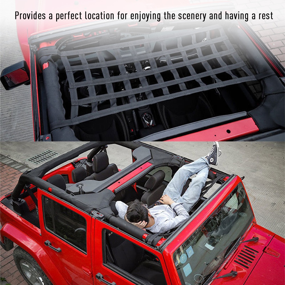 Jeep Wrangler JK-hamac de repos | Lit-balançoire avec couverture souple, pour toit de voiture 07-18